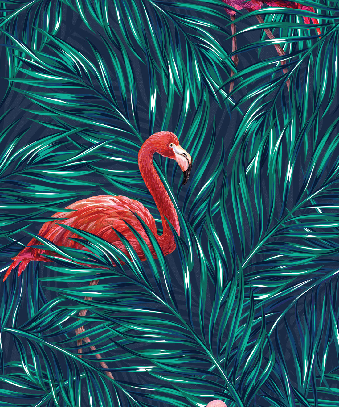 Tropical Flamingos Original