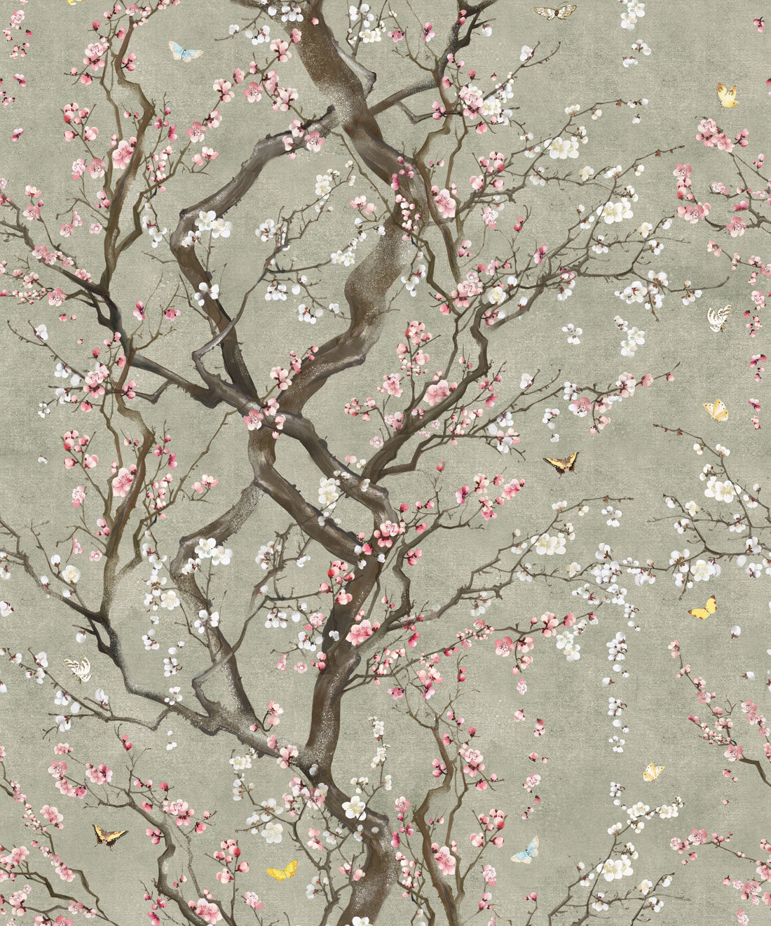 Carta da parati floreale giapponese Plum Blossom %%sep%%