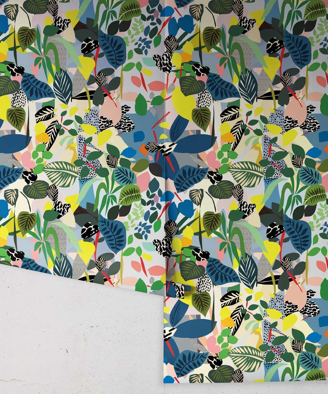 Hockney Wallpaper, Colourful Tropical Wallpaper by Kitty McCall, Milton & King, Europe