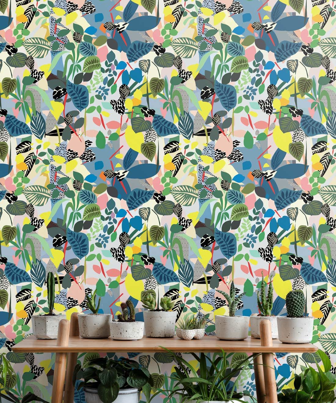 Hockney Wallpaper, Colourful Tropical Wallpaper by Kitty McCall, Milton & King, Europe