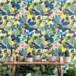 Hockney Wallpaper, Colourful Tropical Wallpaper by Kitty McCall, Milton & King, Europe