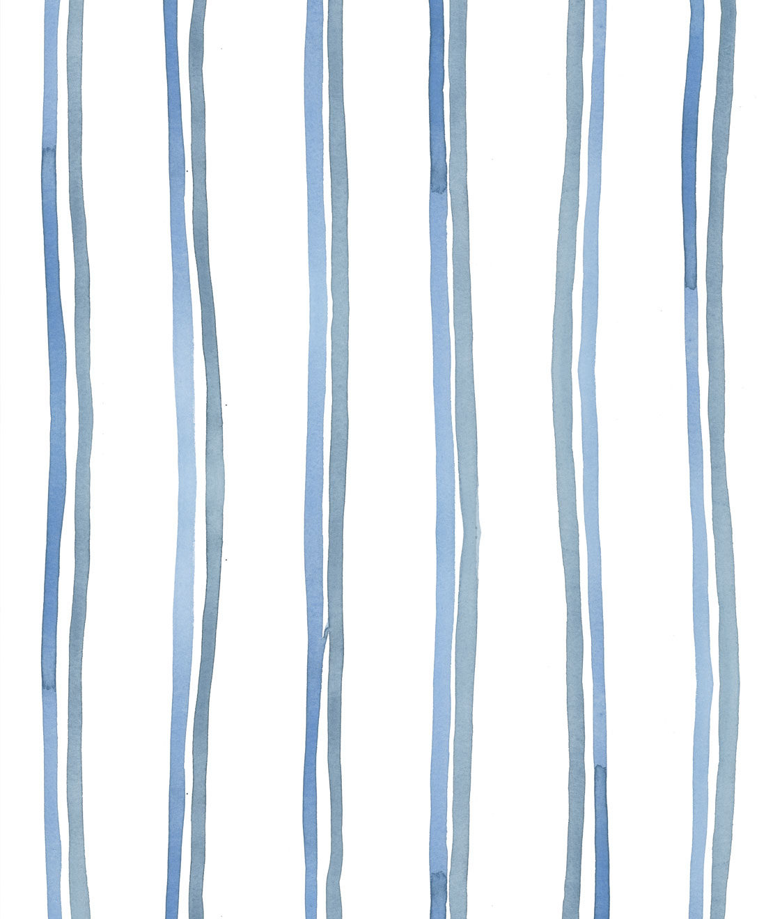 Double Inky Stripe - Papier peint à rayures - Blue Striped Design - Georgia MacMillan - Milton & King Europe