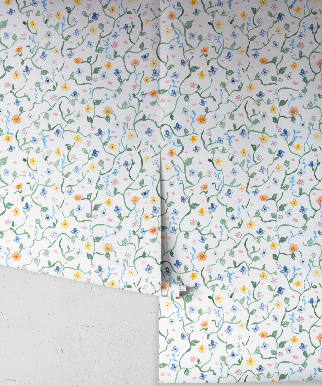 Wild Garden • Dainty Floral Wallpaper • Milton & King Europe • Georgia MacMillan • Childrens Wallpaper • Nursery Wallpaper