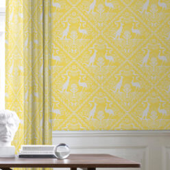 In Australia We Trust Sunshine • Australian Wallpaper • Australian Coat of Arms • Milton & King USA • Yellow Wallpaper