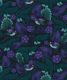 Faintails Wallpaper • New Zealand • Bird Wallpaper • Kowhai Tree • Kowhai Flowers • Dark Purple Blue Wallpaper • Midnight Colorway