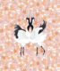 Japonés Cranes Wallpaper - Papel pintado Pájaro - Papel pintado Rosa