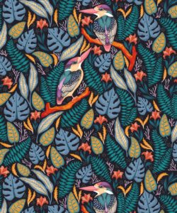 Carta da parati Kingfisher - Carta da parati con uccelli - Colori assortiti