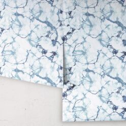 Indigo Blue Poppy Wallpaper • Shibori