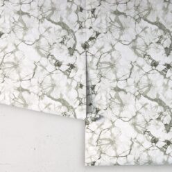 Silver Blue Poppy Wallpaper • Shibori