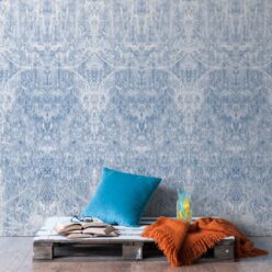 Hori Wallpaper by Simcox • Color Blue • Abstract Wallpaper • insitu