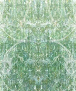 Papier peint Hori de Simcox - Color Green - Papier peint abstrait - swatch