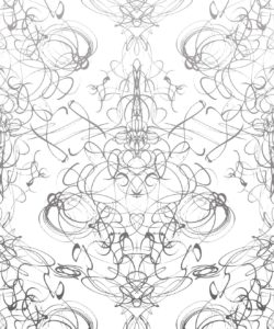 Papier peint Menna de Simcox - Couleur noir et blanc - Papier peint contemporain - swatch