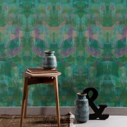 Camoufleur Wallpaper • Jungle • Green Purple Wallpaper • Abstract Wallpaper insitu