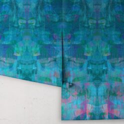 Camoufleur Wallpaper • Midnight • Blue Purple Wallpaper • Abstract Wallpaper rolls
