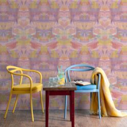 Camoufleur Wallpaper • Tangerine • Orange Wallpaper • Abstract Wallpaper rolls