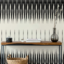 Ikat Wallpaper • Black & White Wallpaper • Kitty McCall • Insitu