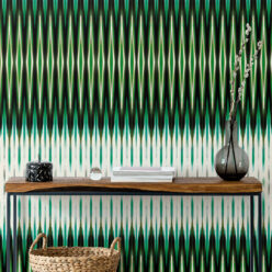 Ikat Wallpaper • Green Wallpaper • Kitty McCall • Insitu