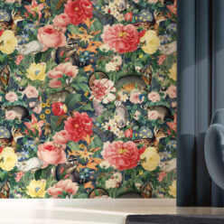 Bush Bouquet Spring Wallpaper • Nightfall Colored Wallpaper • Assorted Color and Multi-color wallpaper • Floral Wallpaper • Wallpaper With Forest Animals • Insitu