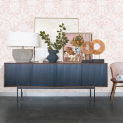 Calcutta Wallpaper • Flower and Leaf Motif Design • Ethnic Wallpaper • Pink Wallpaper • Insitu