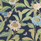 Summer Garden Wallpaper • Navy Wallpaper • Floral Wallpaper Swatch