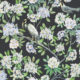 Victoria Wallpaper - Blumentapete - Charcoal Tapete - Swatch