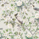 Victoria Wallpaper - Blumentapete - Charcoal Tapete - Swatch