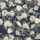 Victoria Wallpaper - Papel pintado Floral - Navy Wallpaper - Swatch