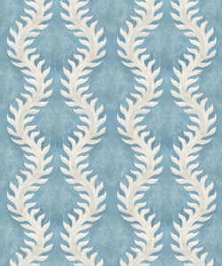Fern Wallpaper - Blaue Tapete - Swatch