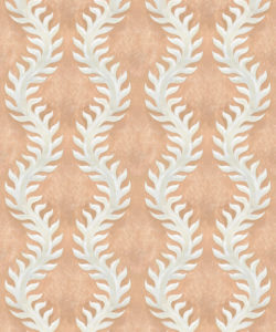 Fern Wallpaper - Salmon Tapete - Swatch