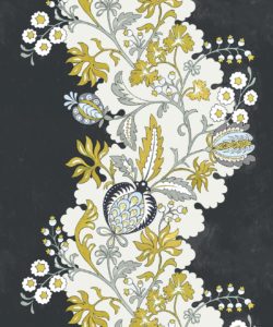 Pomegranate Wallpaper - Charcoal - Swatch