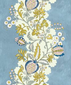 Pomegranate Wallpaper - Französisch Blau - Swatch