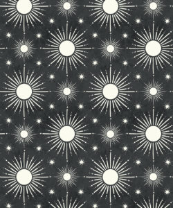 Sun Light Star Bright Wallpaper - Charcoal - Swatch