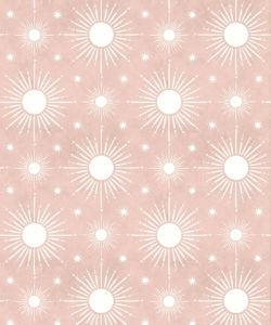 Sun Light Star Bright Wallpaper - Dusty Rosa - Swatch