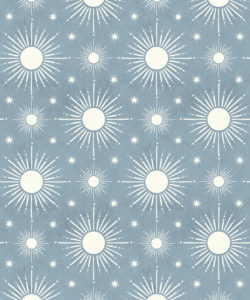 Sun Light Star Bright Wallpaper - Französisch Blau - Swatch