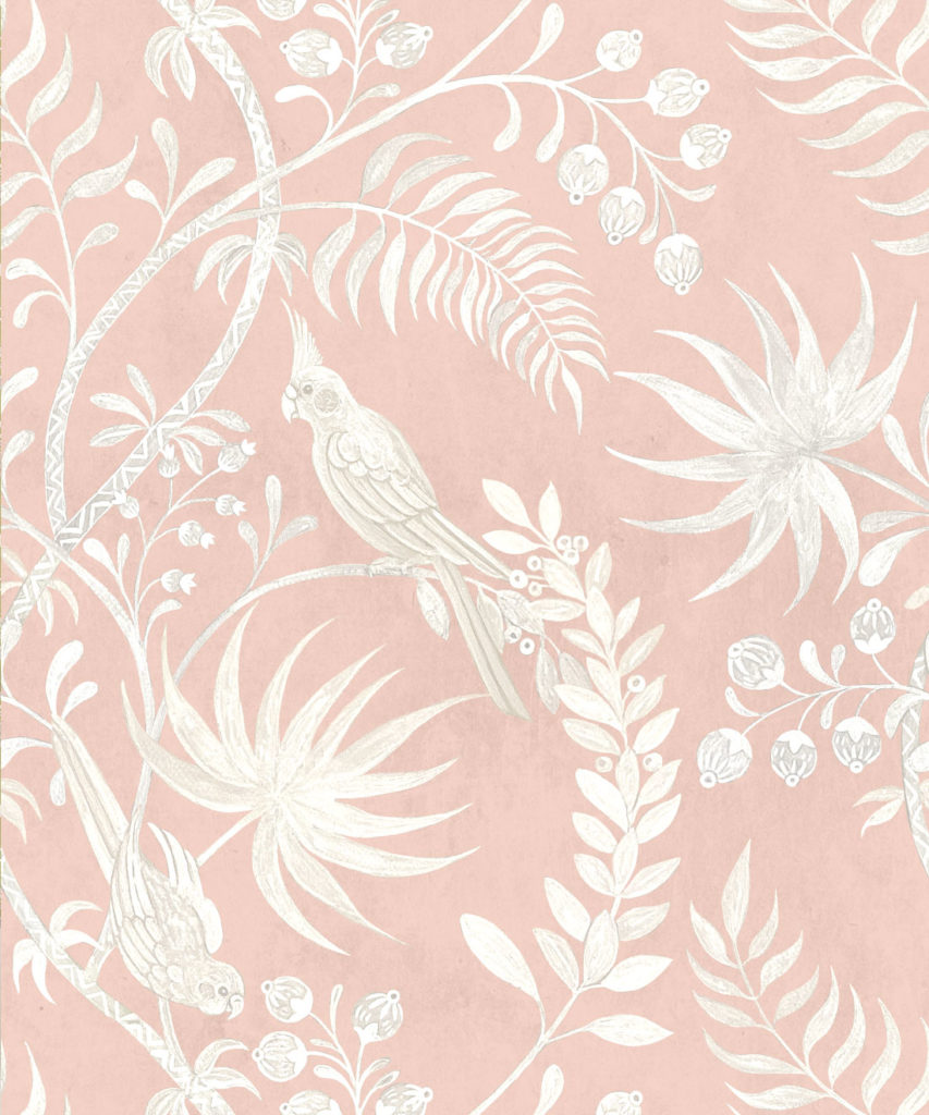 Papier peint Tropicana - Dusty Pink - Swatch