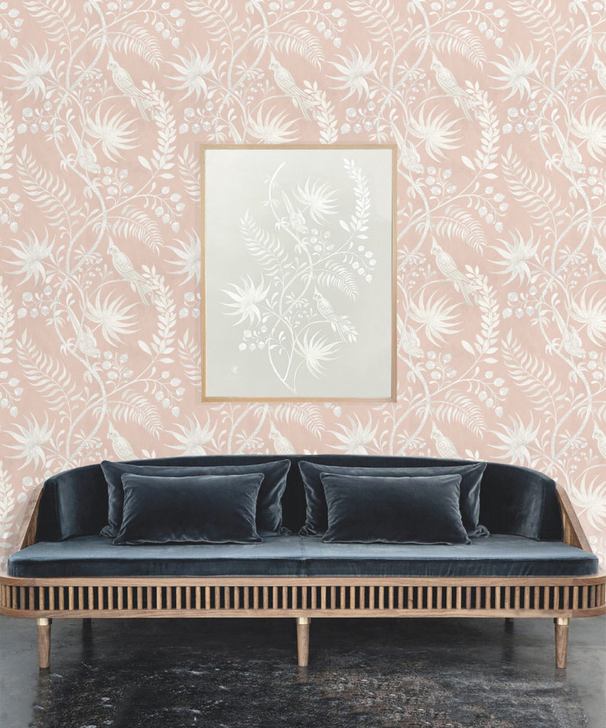 Papier peint Tropicana - Dusty Pink - Insitu