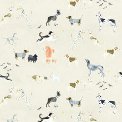 Doggies Wallpaper • Dog Wallpaper • Cream • Swatch