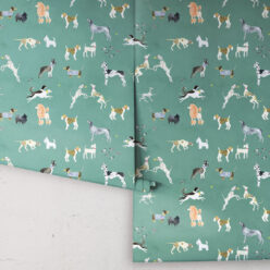 Doggies Wallpaper • Dog Wallpaper • Turquoise • rolls