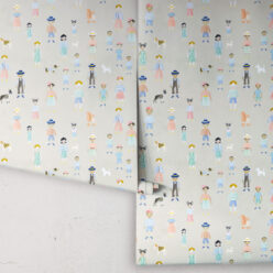 Paper Dolls wallpaper • Beige • rolls