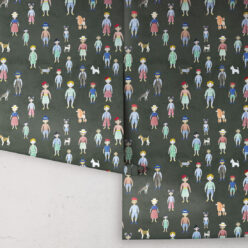 Paper Dolls wallpaper • Charcoal • rolls
