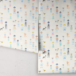 Paper Dolls wallpaper • Cream • rolls