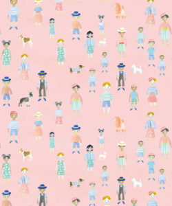 Paper Dolls wallpaper - Rosa - Campione