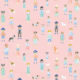 Paper Dolls wallpaper • Pink • Swatch