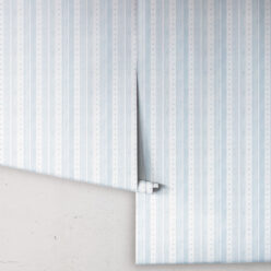 Star Stripe Wallpaper • Dusty Blue • Rolls