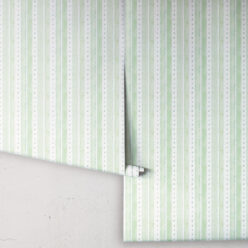 Star Stripe Wallpaper • Green • Rolls