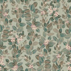 Eucalyptus Wallpaper • Eloise Short • Vintage Floral Wallpaper • Granny Chic Wallpaper • Grandmillennial Style Wallpaper • Pale Green • Swatch