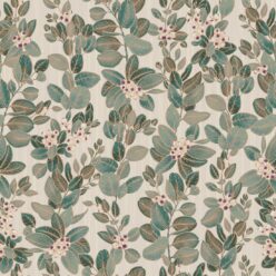 Eucalyptus Wallpaper • Eloise Short • Vintage Floral Wallpaper • Granny Chic Wallpaper • Grandmillennial Style Wallpaper • Pearl • Swatch