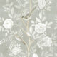 Chinoiserie Wallpaper - Blumentapete - Vogeltapete - Magnolie - Leinen - Swatch