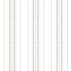 Coquille Wallpaper • Stripe and Scallop Wallpaper • Beige • Swatch