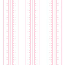 Coquille Wallpaper • Stripe and Scallop Wallpaper • Blush • Swatch